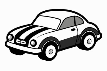 toy car line art silhouette vector illustration