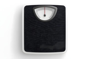 Digital Bathroom Scale Top View ISOLATED ON WHITE BACKGROUND