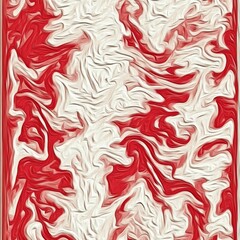 Abstract Red and Off-White Swirl Pattern