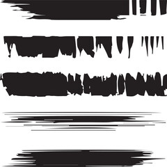 Black brush strock set 