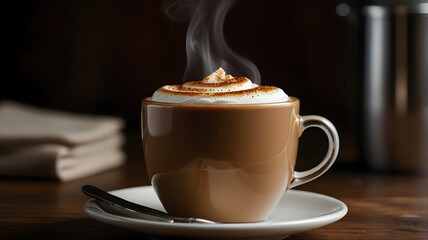 Fototapeta premium cup of cappuccino, ai generated