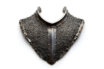 Crusader Chainmail Top View ISOLATED ON WHITE BACKGROUND