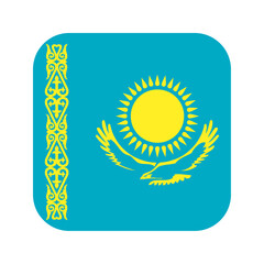 Kazakhstan flag rounded square icon