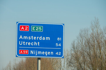 Road network infractrusture in Netherlands, driving safe on high quality asphalt on Dutch highways, A2, traffic jam problems, road construstion, many cars, rush hours