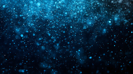 Obraz premium Abstract Blue Glitter Background Sparkling Dust and Bokeh Lights