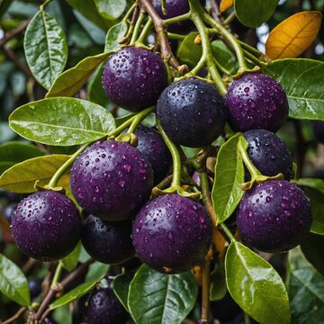 blueberries on a branch