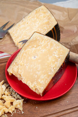 Cheese collection, old matured Austrian cow cheese alpenberger, made in Tirol, Austria