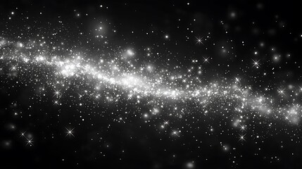 Obraz premium A bright and sparkling celestial river across a dark background