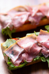 italian parma ham crouton