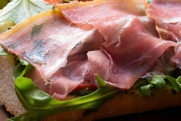 italian parma ham crouton