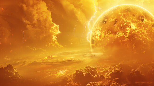 V&ecirc;nus Incandescente: Nuvens T&oacute;xicas Iluminadas por Tempestades El&eacute;tricas