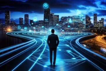 Fototapeta premium Charting a Path for Continuous Improvement in Business