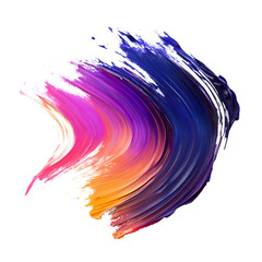 abstract paintbrush stroke with vibrant purple and red tones isolated png transparent background