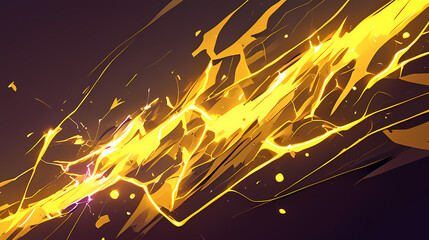 Abstract representation of dynamic energy with bright yellow streaks against a dark background