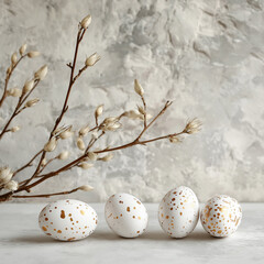 Obraz premium easter eggs and flowers