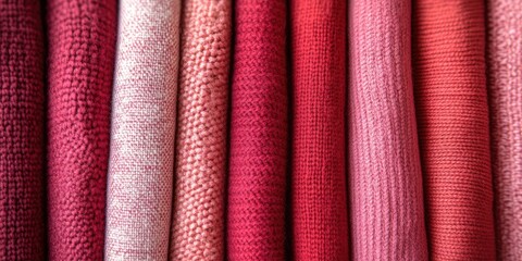 Rich Shades of Red Fabric Rolls