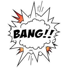 Fototapeta premium BANG !!! – Explosion Dramatique en Style Bande Dessinée