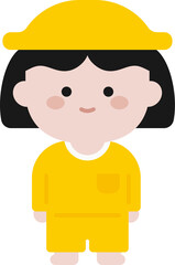 귀여운 어린이집 유치원 노란색 어린이