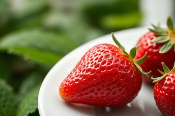 Glistening Ripe Strawberry Delight