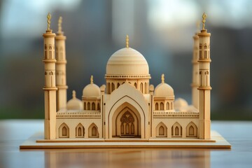 Fototapeta premium Detailed wooden model of a beautiful domed architectural structure