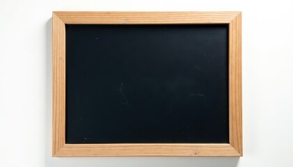 Classic black chalkboard, isolated on pure white , element, message