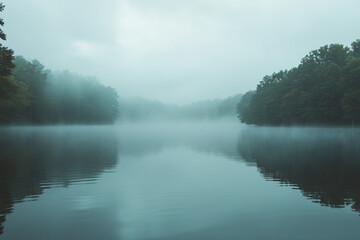 Fototapeta premium fog on the lake