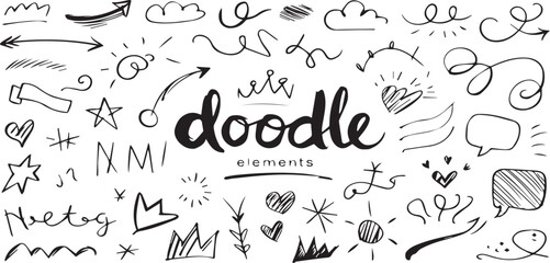 doodle, hand-drawn, sketch, vector, cute, icons, symbols, art, design, minimal, creative, abstract, fun, whimsical, black and white, artistic, elements, playful, illustration, simple, modern, line art