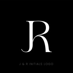 J & R initials logo vector. JR logo. JR monogram for wedding