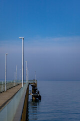 Zelenogradsk, Russia. March 08, 2025 Pier on the Baltic Sea