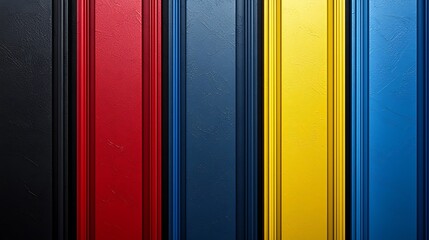 Vertical panels showcasing varying saturated colors for design purposes