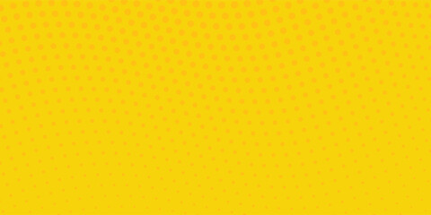 Background halftone circle vector. Orange dots on yellow background. Halftone Effect. comic book r modern arts