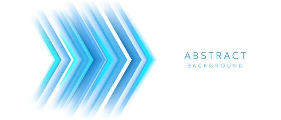 blue arrow lines on white background geometric lines design banner template