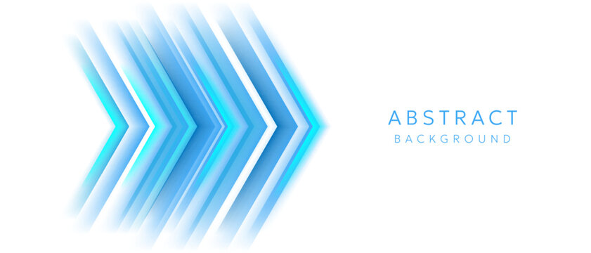 blue arrow lines on white background geometric lines design banner template