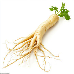 : Ginseng Root on White Background