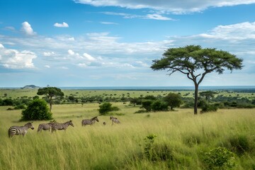 Fototapeta premium A scenic view of the Kruger National Park, South Africa