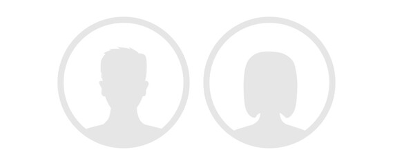 Vector flat illustration. Human icon. Avatar, user profile, human icon, profile picture. Suitable for social media profiles, icons, splash screens and as a template. Business concept.