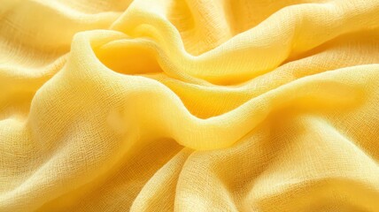 Obraz premium Soft Yellow Fabric with Subtle Texture and Folds