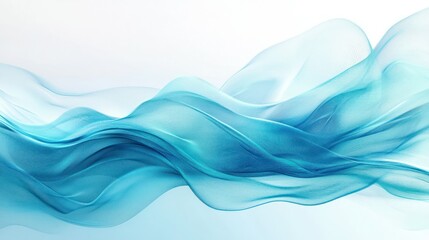 Obraz premium Abstract Blue Waves: A Serene Digital Art Piece