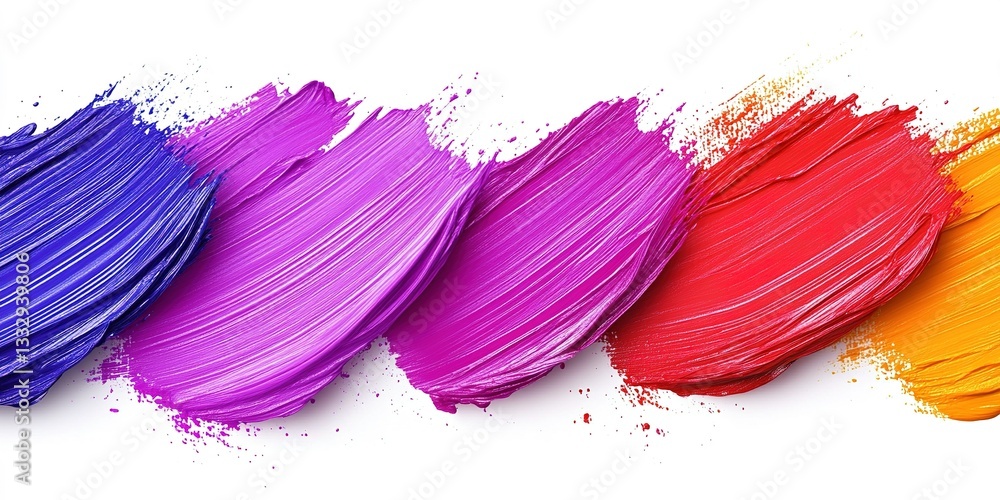 Poster vibrant strokes of color in a creative display of artistic expression and paint texture