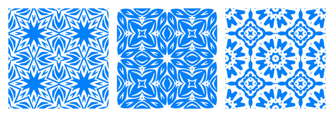 Set of luxury seamless patterns artwork, vector illustration