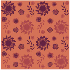 Seamless pattern brown color textile print vector image