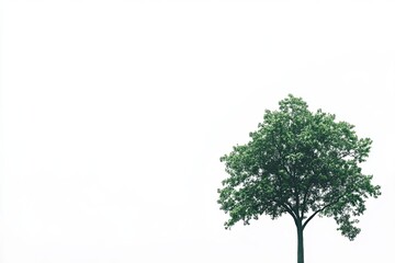 Obraz premium Isolated tree against a plain white background