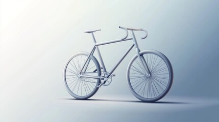 Fototapeta premium Minimalist Bicycle Design in Soft Lighting for Modern Aesthetics and Creative Projects