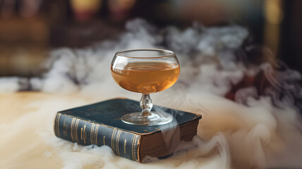 drink standing on the book