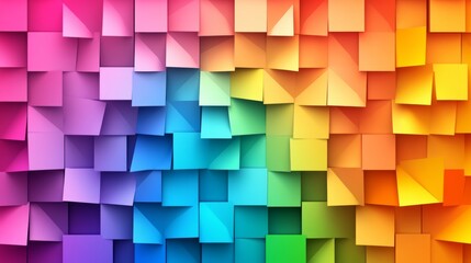 Obraz premium An abstract composition of overlapping rectangles in bright colors, creating a lively and geometric artwork