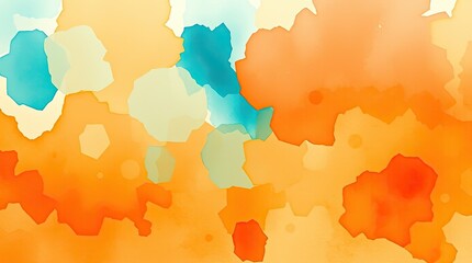 Obraz premium This artwork displays a lively arrangement of orange blue and green tones blending together in a fluid abstract form that evokes warmth and creativity