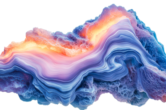 Abstract layered texture, gradient colors effect, cutout transparent