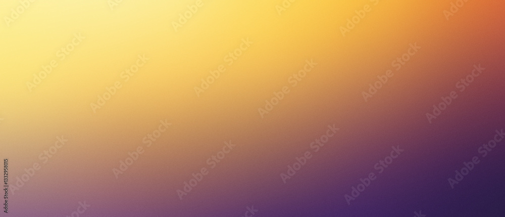 Poster gradient background with warm yellow and purple hues, smooth color transition, abstract design for d