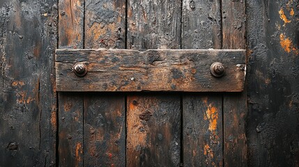 Fototapeta premium old wooden door with lock