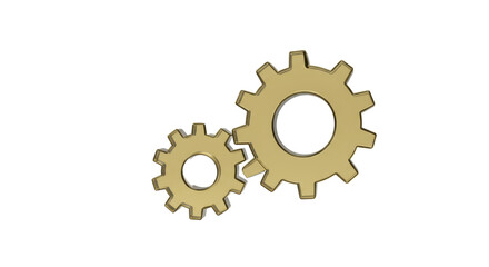 Isolated Mechanics Gears, Symbolizing engineering, mechanic, system